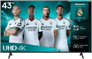 Hisense 43-Inch 4K UHD Smart TV (43A61Q, 2025) — VIDAA OS | Dolby Atmos & Dolby Audio | Game Mode PLUS (VRR, ALLM) | 4K AI Upscaler, Voice Remote, Wi-Fi, Bluetooth, HDMI eARC