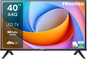 Hisense 40 Inch FHD VIDAA Smart TV | Natural Colour Enhancer | Game Mode | Dolby Audio | Screen Mirroring | 250 Nits Brightnes | Wi-Fi | HDMI | USB | Netflix | YouTube | Prime Video | 2025 Model 40A4Q