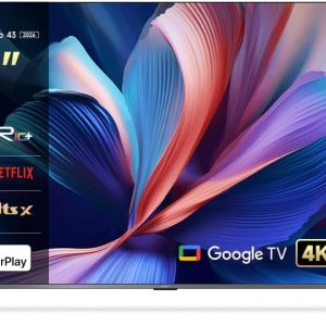 Xiaomi TV A Pro 43" 2026 | Google TV | 4K QLED Display| Dolby Audio, DTS-X, And DTS Virtual:X | Premium Metal Finish| 360° Bluetooth Remote Control