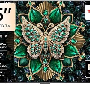 TCL 65C6K Television 65 Inch Smart TV 4K QD-Mini LED Colorful Quantum Crystal HDR 10+ Gaming Google TV, 144Hz Native Refresh Rate, ONKYO 2.1 Hi-Fi, Dolby Atmos, AI Mode, Game Master (2025 Model)