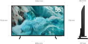 Samsung QA55Q7F 55-Inch QLED 4K Smart TV (Q7F Series, 2025 UAE) – Q4 AI Processor, Quantum Dot, Samsung Vision AI, Knox Security