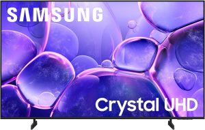 Samsung 43 Inch UHD 4K Smart TV UA43U8000FKXXT 2025 Model, Tizen OS, 4K Upscaling, TV Plus, 60Hz, Built-in Knox Security, Black