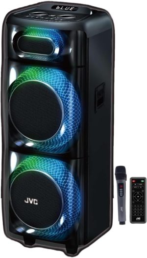 Portable Bluetooth Party Speaker (XS-N178) | 2000W PMPO | Dual 10” Speakers | 8000mAh Battery | Wireless Microphone | Remote Control | Black