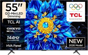 TCL Television 55 Inch P81L QD-Mini LED Smart Google TV (2026 Model)