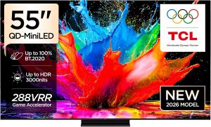 TCL 55 Inch C79L 4K UHD SQD Mini LED Smart Google TV,